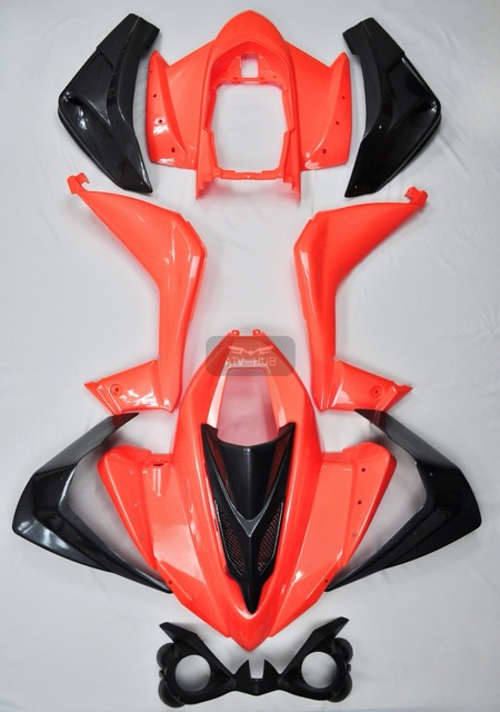 Verkleidung Set für Jinling Jla 21b 931e CARBON Optik Orange Schwarz
