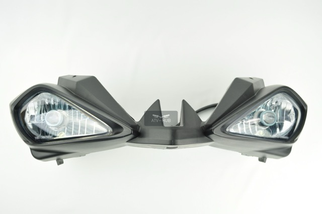 LED Scheinwerfer Set eckig mit Maske für Jinling JLA-21B JLA-923 JLA-931E / Spy Racing E8 - links & rechts
