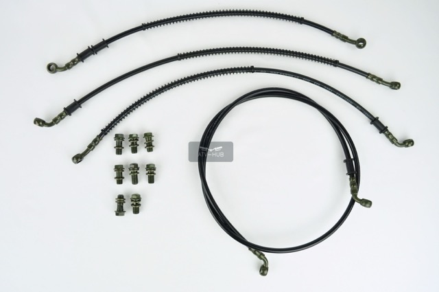 Bremsschlauch Set vorne + Mitte + hinten + Schrauben und Dichtungen für Jinling JLA-21B 931E China Quad