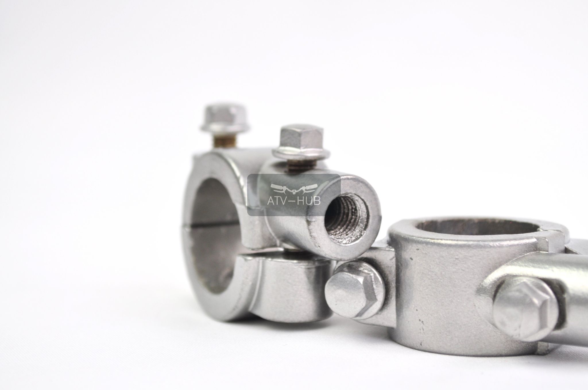 2x Spiegelhalter im Set für 22mm Lenker SILBER