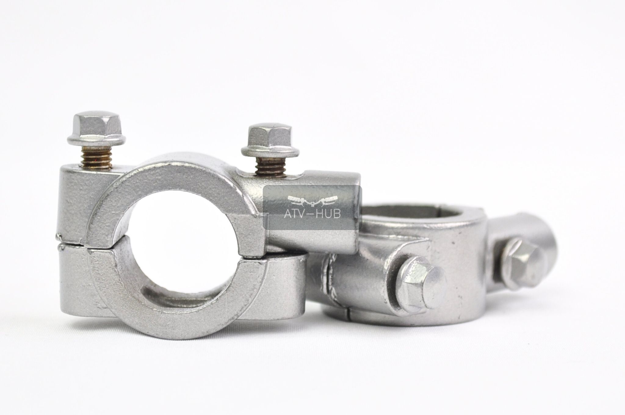 2x Spiegelhalter im Set für 22mm Lenker SILBER