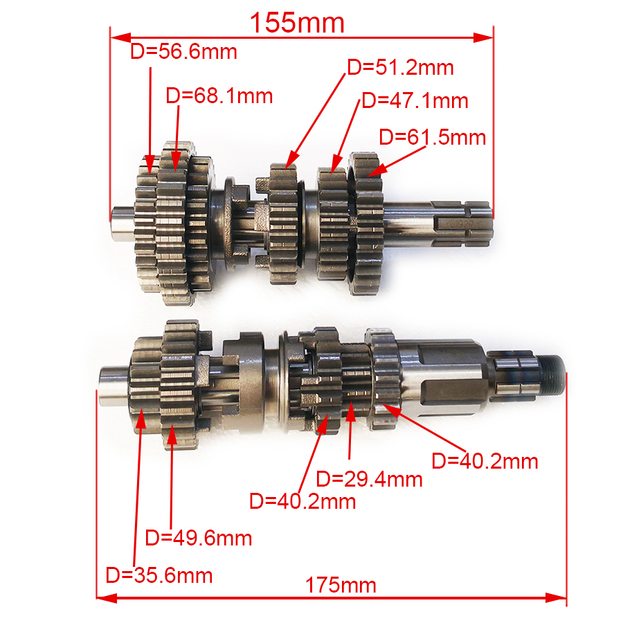 Getriebe für Jinling Jla - 21b Motor 172mm